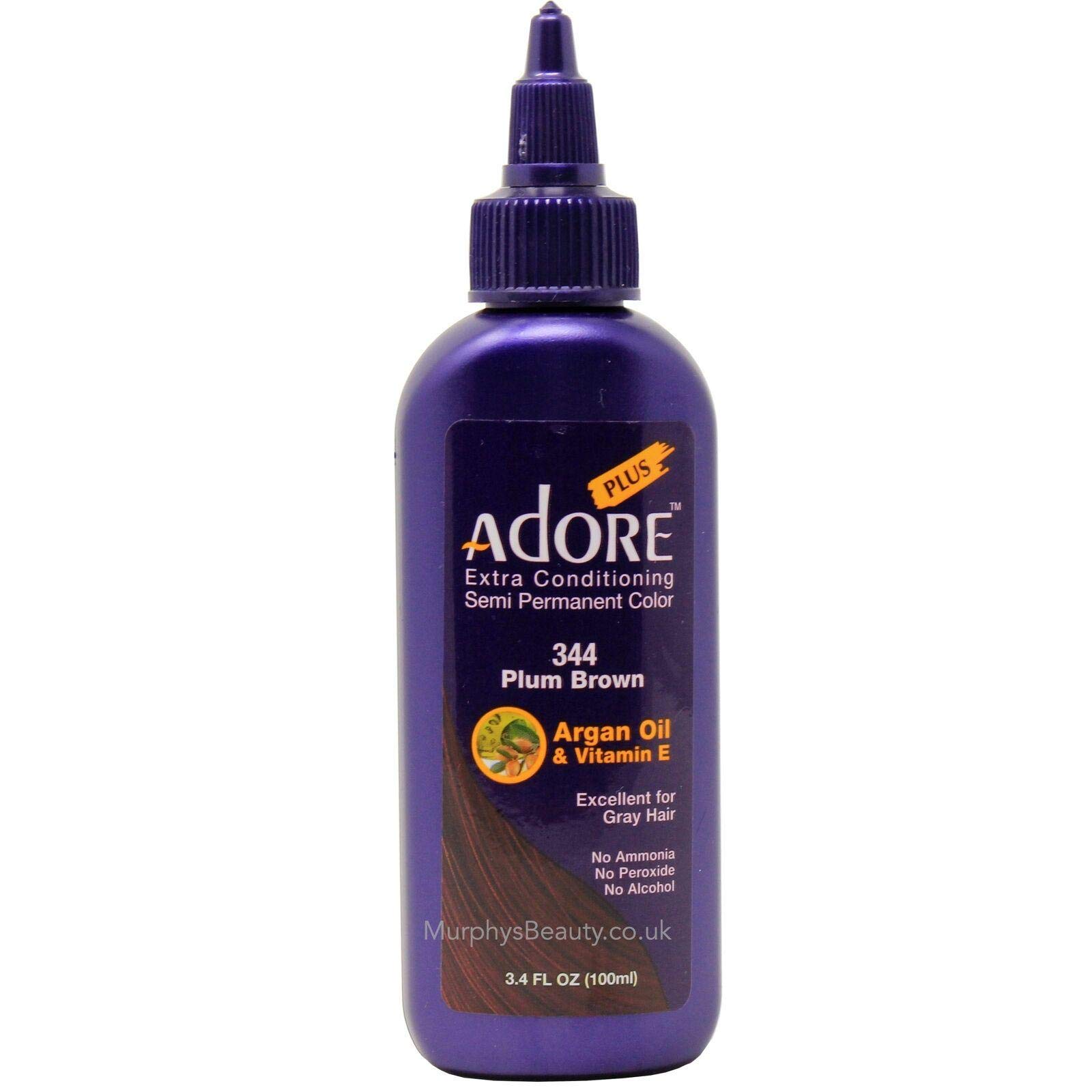 Amazon.com : Adore Plus #344 PLUM BROWN 3.4 FL OZ : Chemical Hair